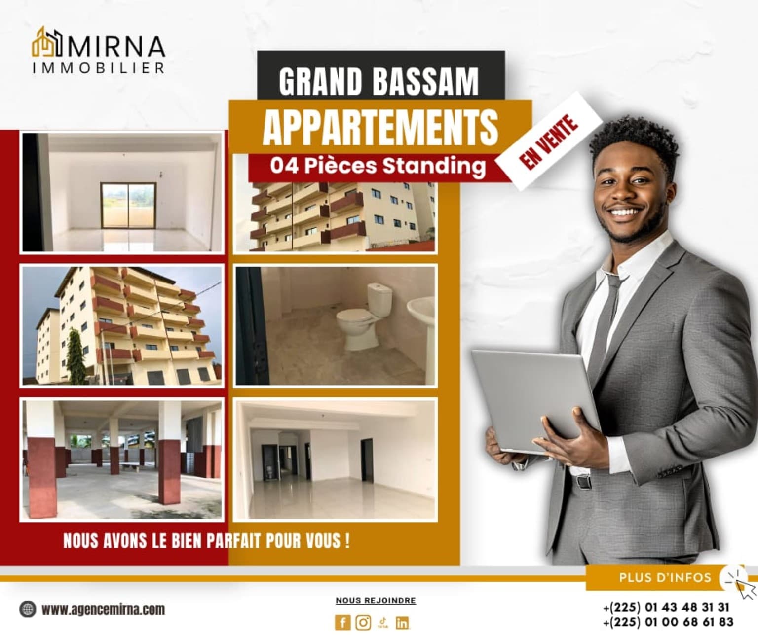 Appartements 4 pièces à vendre à Grand-Bassam